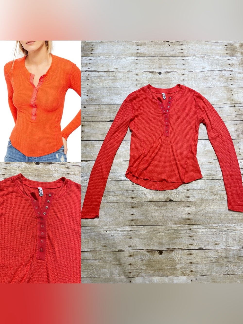 Free People Movement One Of The Girls Thermal Henley Top